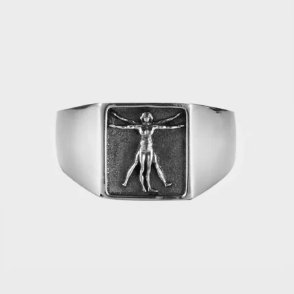 Kuurth Vitruvian Man Gold Ring